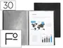 Liderpapel Carpeta Escaparate 30 Fundas Plástico Folio Negro