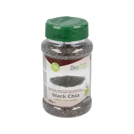 BIOTONA Semillas de Chía Negra Cruda Bio de Ecuador en Bote 350g - Alimento Ecológico