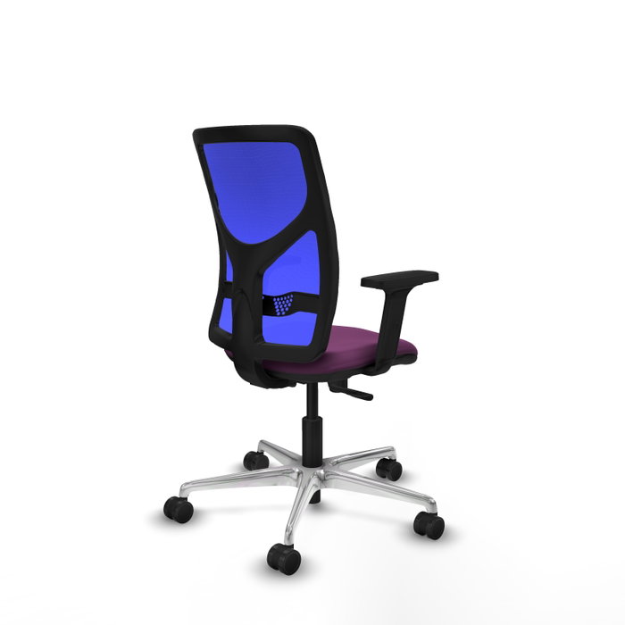 PIQUERAS Y CRESPO Silla de oficina Motilla con mecanismo Sincro, Morado y Azul