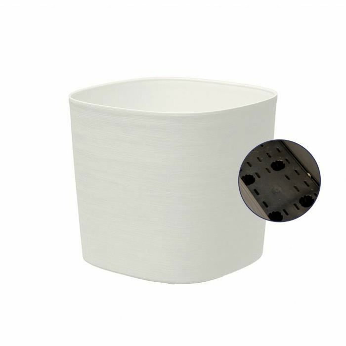 Garden Id Maceta con reserva de agua Respect Blanco 20 x 20 cm Garden Id Maceta con reserva de agua Respect Blanco 20 x 20 cm