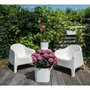Garden Id Maceta con reserva de agua Respect Blanco 20 x 20 cm