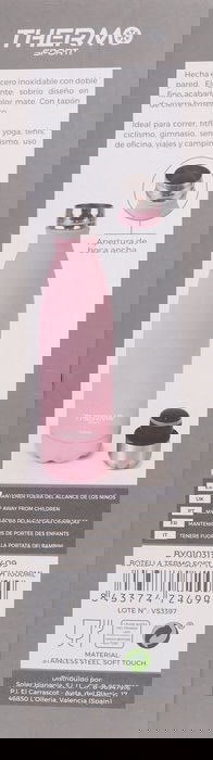 Thermosport Botella Termo Soft Touch 1000 ml - Botella Térmica de Acero Inoxidable con Aislamiento al Vacío, Diseño Ergonómico, 32 cm (6 Unidades)