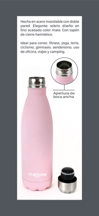 Thermosport Botella Termo Soft Touch 1000 ml - Botella Térmica de Acero Inoxidable con Aislamiento al Vacío, Diseño Ergonómico, 32 cm (6 Unidades) Thermosport Botella Termo Soft Touch 1000 ml - Botella Térmica de Acero Inoxidable con Aislamiento al Vacío, Diseño Ergonómico, 32 cm (6 Unidades)