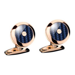 Chopard Racing Carbon Gemelos en Acero Inoxidable Oro Rosa y Carbono Azul
