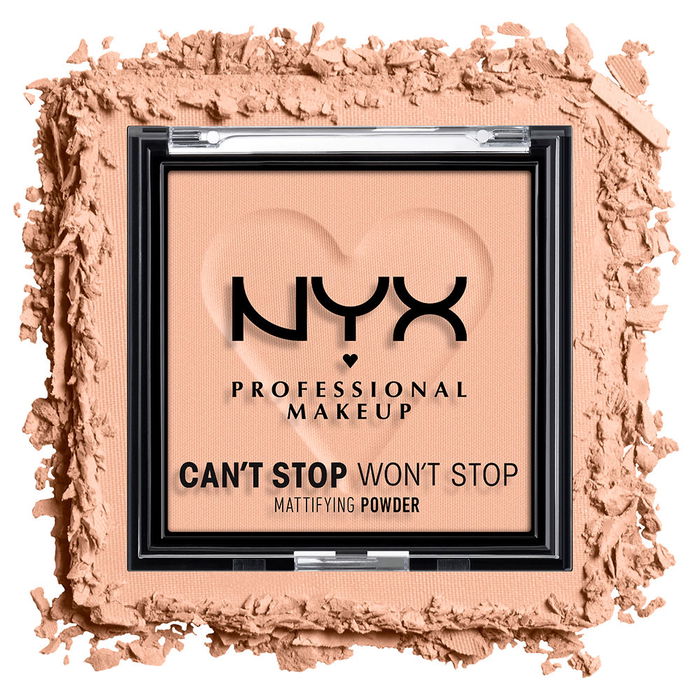 NYX Professional Makeup CAN’T STOP WON’T STOP polvo compacto matificante #medium 6 gr