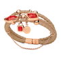 Folli Follie Pulsera de Cuero para Mujer 3B2T018RIR