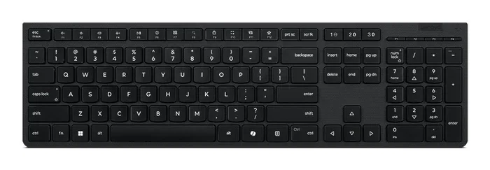 Lenovo 4Y41R64533 Teclado Inalámbrico Recargable Profesional RF + Bluetooth, Tecla Copilot IA, Español, Gris, 104 Teclas, Interruptor Tijera, 3 Dispositivos, Certificación Intel EVO