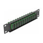 DeLOCK Panel de conexión de fibra óptica 10″ 12 Puertos SC Duplex Verde/Negro