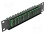 DeLOCK Patchpanel de fibra óptica 10″ 12 puertos SC Duplex verde 1U negro