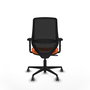 PIQUERAS Y CRESPO Silla de oficina Mardos con mecanismo Sincro, Naranja y Negro