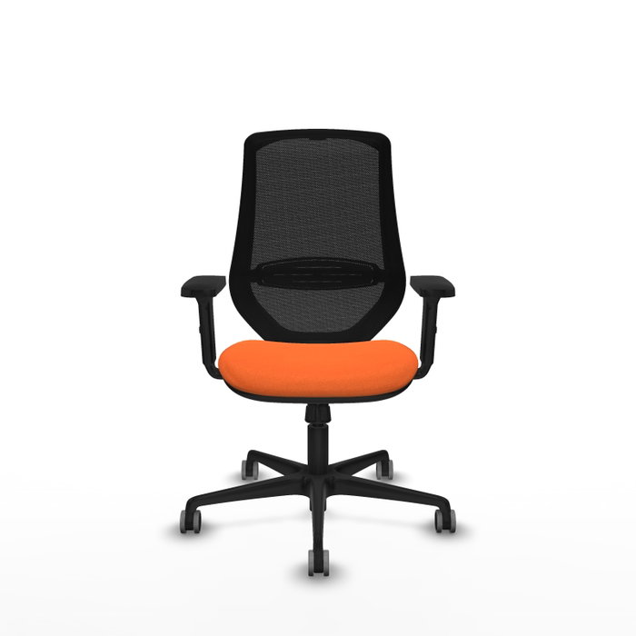 PIQUERAS Y CRESPO Silla de oficina Mardos con mecanismo Sincro, Naranja y Negro