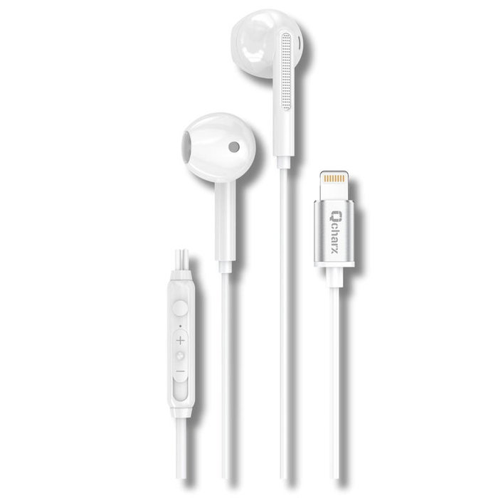Qcharx Beat 2 Lightning Auriculares con Cable Blanco Conexión Bluetooth Qcharx Beat 2 Lightning Auriculares con Cable Blanco Conexión Bluetooth