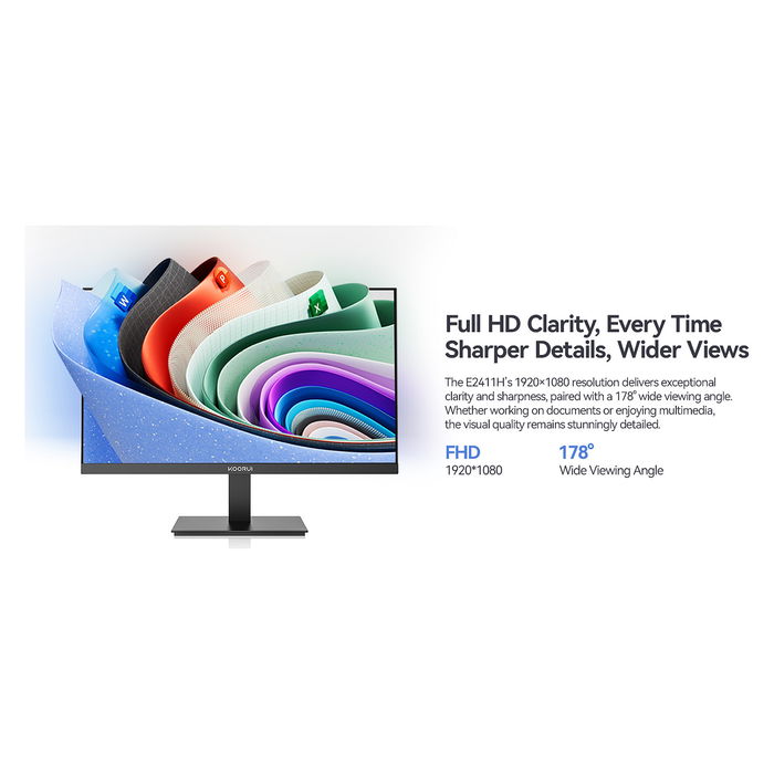 Koorui E2411H Monitor FHD 23.8 Pulgadas 1920x1080 120Hz IPS Negro