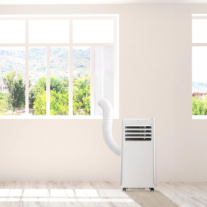 Cecotec Kit universal aislamiento ventanas 163x35 cm para climatizador, poliéster blanco