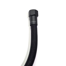 Taq-Premium Latiguillo Flexible Negro 40 cm H-H 3/8 Pulg (Ø8 mm, 10 bar, 90°C Máx., Antibacteriano)
