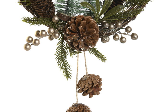 DKD Home Decor Decoracion Colgante Navidad Alpina Multicolor Ratan 10 x 61 x 27 cm (6 Unidades)