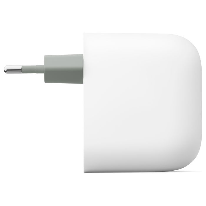 Google Cargador GA09856-EU, 2 puertos USB-C 67W PPS, carga rápida PD 3.2, para smartphones, interior, color blanco