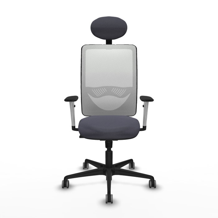 PIQUERAS Y CRESPO Silla de oficina Zulema Gris y Blanca con mecanismo Sincro PIQUERAS Y CRESPO Silla de oficina Zulema Gris y Blanca con mecanismo Sincro