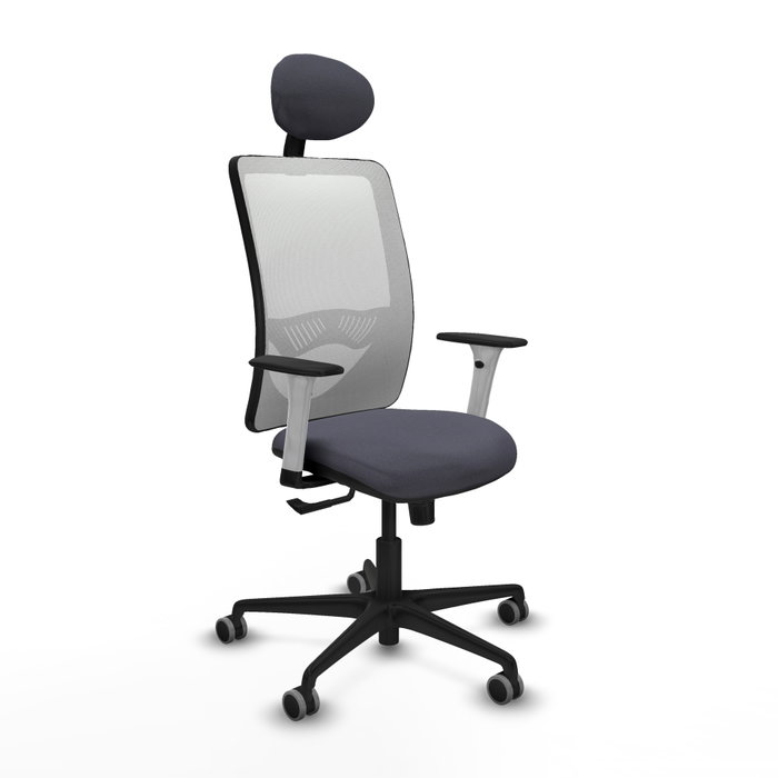 PIQUERAS Y CRESPO Silla de oficina Zulema Gris y Blanca con mecanismo Sincro PIQUERAS Y CRESPO Silla de oficina Zulema Gris y Blanca con mecanismo Sincro