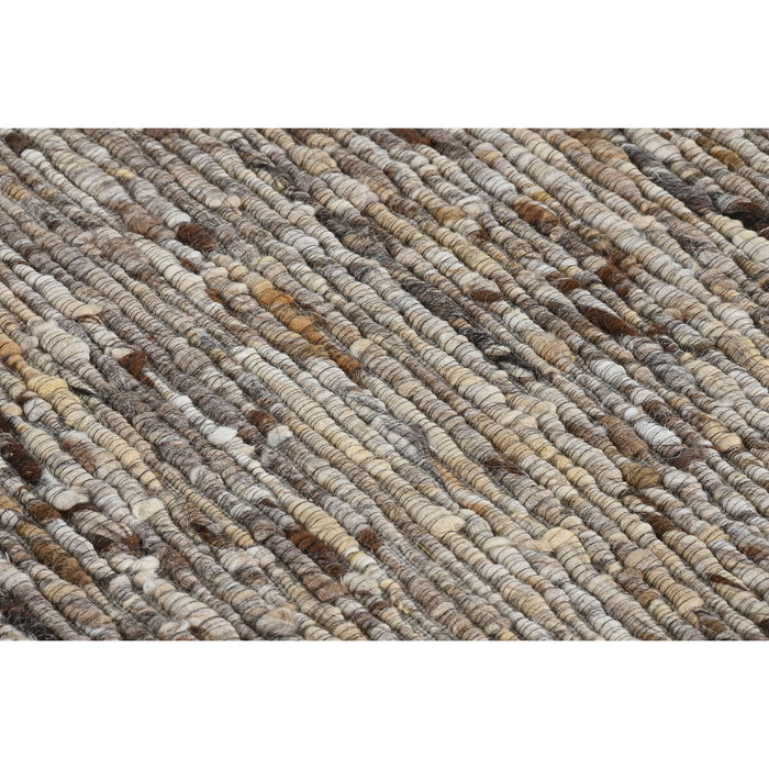DKD Home Decor Alfombra de Lana Tejida a Mano 200x140x1 cm Marrón DKD Home Decor Alfombra de Lana Tejida a Mano 200x140x1 cm Marrón