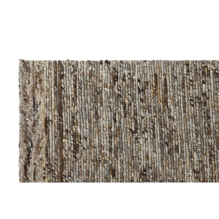 DKD Home Decor Alfombra de Lana Tejida a Mano 200x140x1 cm Marrón DKD Home Decor Alfombra de Lana Tejida a Mano 200x140x1 cm Marrón