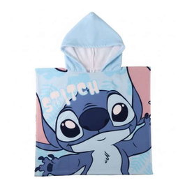 Cerdá Poncho Toalla Stitch Disney Microfibra Azul