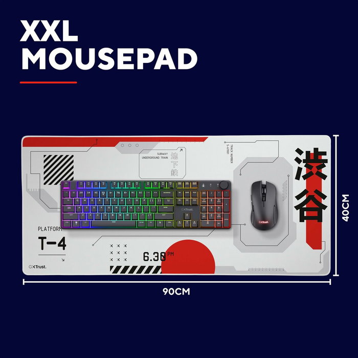 Trust Alfombrilla Gaming GXT 759 XXL Blanca