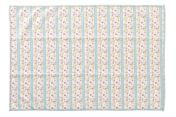 DKD Home Decor Paño de Microfibra Decorativo Shabby Estilo Vichy Sweet 60x40x0.5 cm Set de 2 Piezas Verde Rojo con Motivo Floral