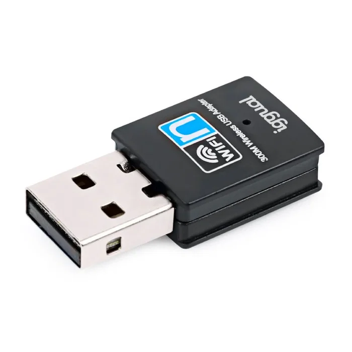 Iggual IGG320488 - Adaptador USB Wi-Fi 300 Mbps Banda Única 2.4 GHz, Compatible con PC/Mac/Linux, Plug & Play, WPA2, Wi-Fi 4 (802.11n)