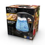 Adler Hervidor de agua de cristal Ad 1274, 1,7 l, 2200 w
