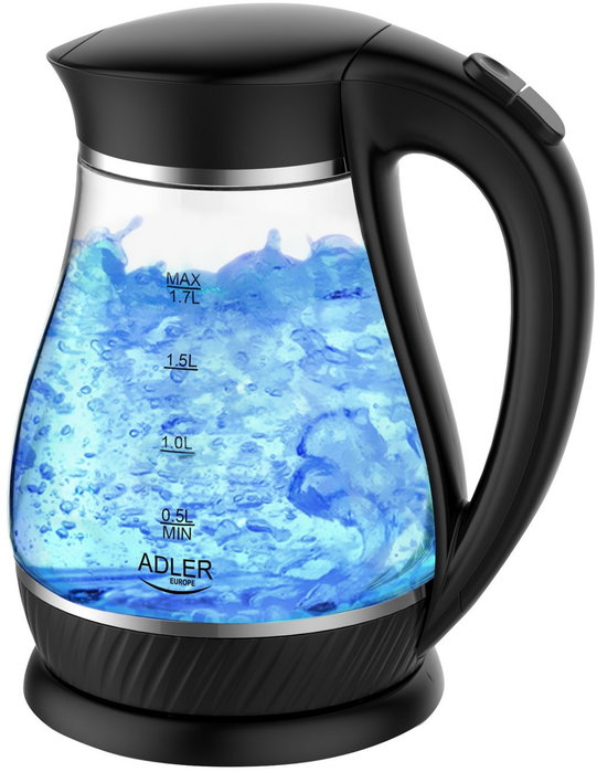 Adler Hervidor de agua de cristal Ad 1274, 1,7 l, 2200 w Adler Hervidor de agua de cristal Ad 1274, 1,7 l, 2200 w