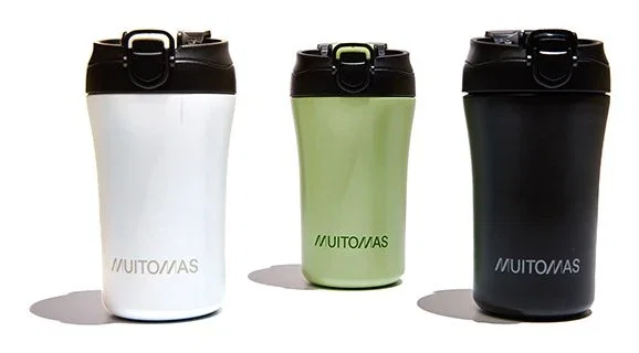 Muitomas Taza térmica WBOTTLETH350BK de 350 ml Negro