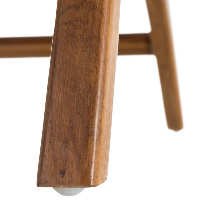 Butaca Marrón Madera Teca-Piel Salón 74 X 78 X 75 cm Butaca Marrón Madera Teca-Piel Salón 74 X 78 X 75 cm