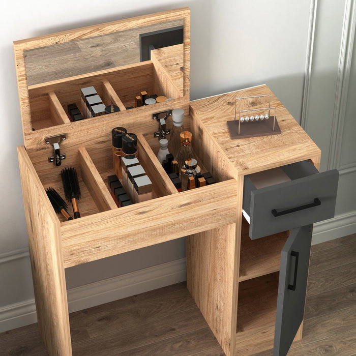 Hanah Home Tocador Atlantic Pine, Anthracite 77x108.8x37.3 cm