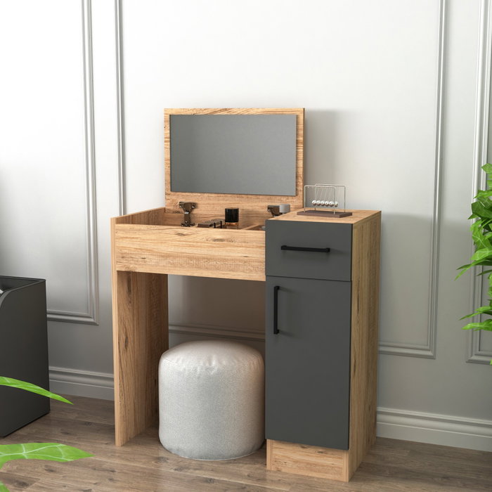 Hanah Home Tocador Atlantic Pine, Anthracite 77x108.8x37.3 cm