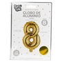 Party Time Globo Cifra 8 Oro Altura 35 cm