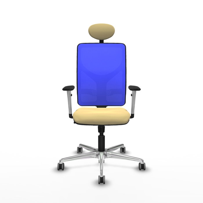 PIQUERAS Y CRESPO Silla de oficina Motilla con mecanismo Sincro Crema y Azul PIQUERAS Y CRESPO Silla de oficina Motilla con mecanismo Sincro Crema y Azul