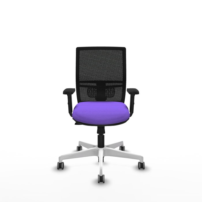 PIQUERAS Y CRESPO Silla de oficina Yunquera con mecanismo Sincro/Traslack, Lila y Negro