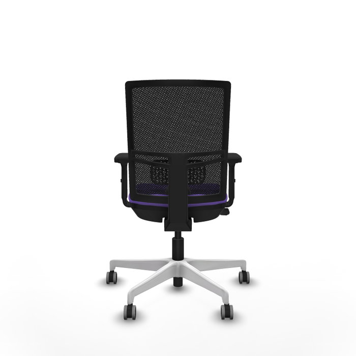 PIQUERAS Y CRESPO Silla de oficina Yunquera con mecanismo Sincro/Traslack, Lila y Negro
