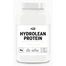 PWD NUTRITION Hydrolean Proteína de Suelo Hidrolizado Sabor Cookies & Cream 1Kg - Con BCAA, Glutamina, Probióticos