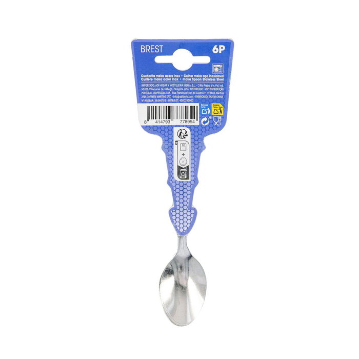 Quid Set de 6 Cucharas Moka Brest de Acero Inoxidable