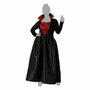 Disfraz de Vampiresa Mujer Adulta Largo Negro con Escote Rojo y Cuello Alto M-L