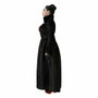 Disfraz de Vampiresa Mujer Adulta Largo Negro con Escote Rojo y Cuello Alto M-L