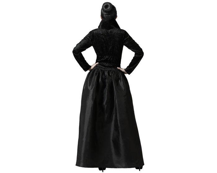 Disfraz Vampiresa Negra con Escote Rojo para Mujer Adulto M-L Halloween