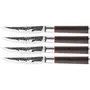 Forged FOR8720039623644 Juego de 4 Cuchillos para Carne Acero Japonés 440C Mango Madera Dalbergia