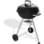 Weber Compact Kettle - Barbacoa de Carbón 47 cm, Acero Esmaltado, Ventilación, para 6 Personas, Negra