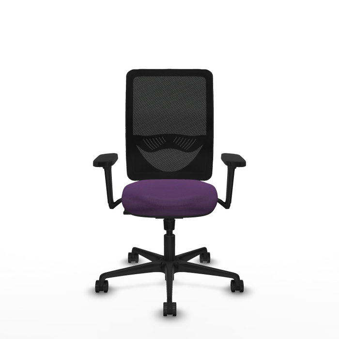 PIQUERAS Y CRESPO Silla de oficina Zulema con mecanismo Sincro, Morado y Negro