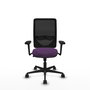 PIQUERAS Y CRESPO Silla de oficina Zulema con mecanismo Sincro, Morado y Negro