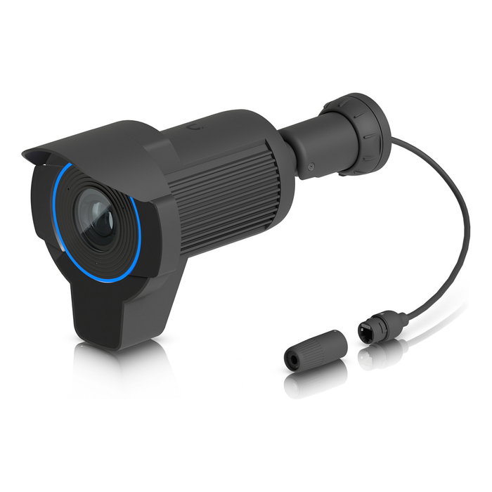 Ubiquiti Cámara de seguridad AI LPR 4K con zoom óptico 3x, visión nocturna IR PoE+ UVC-AI-LPR-B