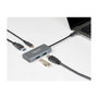DeLOCK Concentrador USB 3.2 Gen 2 Externo Tipo-C con 4 Puertos: 3 USB-A y 1 USB-C, Aluminio, Velocidad 10 Gbps, 10000 Mbit/s, Negro Gris, Plug and Play, Cable 12 cm